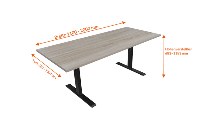 Elektrisch höhenverstellbarer Schreibtisch – Bild 4