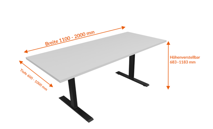 Elektrisch höhenverstellbarer Schreibtisch – Bild 5