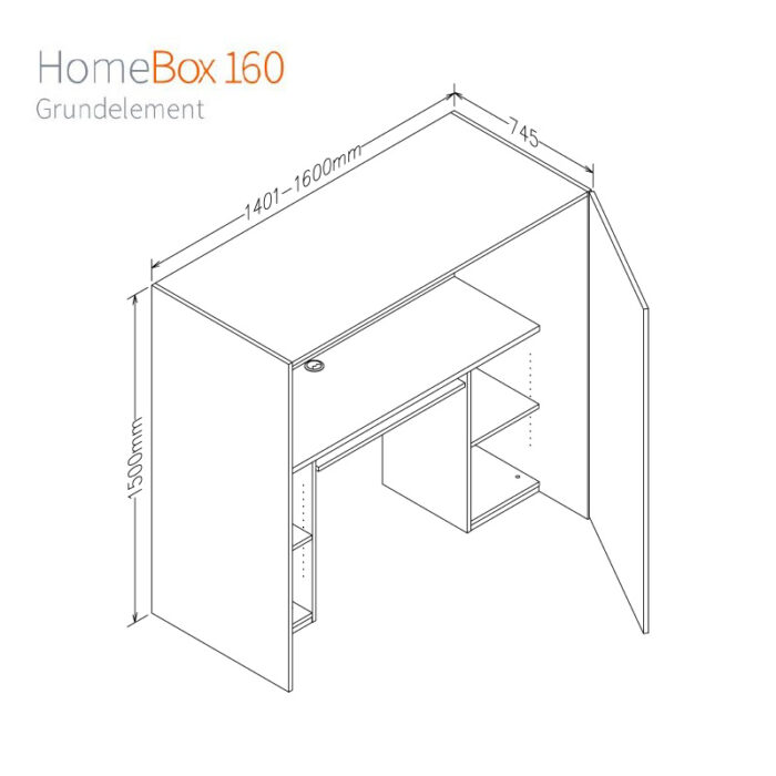 HomeBox 160 inkl. Erweiterung für Stuhl mit Drehkreuz – Bild 2