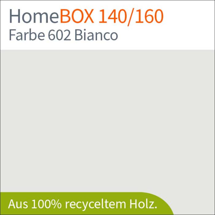 Homebox Farbe 602 Bianco aus 100% recyceltem Holz
