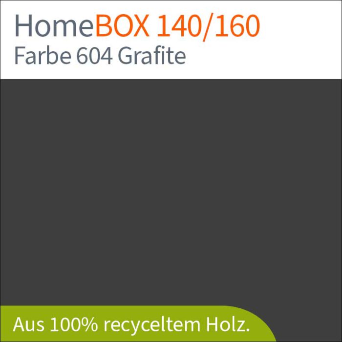 Homebox Farbe 604 Grafite aus 100% recyceltem Holz